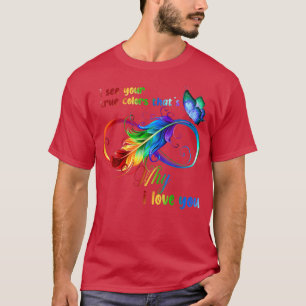 I See Your True Colour Infinity Rainbow Neurodiver T-Shirt