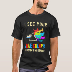 I See Your True Colours Autism Awareness Cat Prism T-Shirt