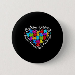 I See Your True Colours Puzzle Heart Autism Awaren 6 Cm Round Badge