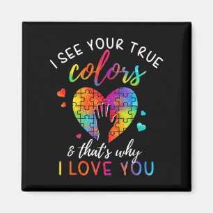 I See Your True Colours, Puzzle World Autism Aware Magnet