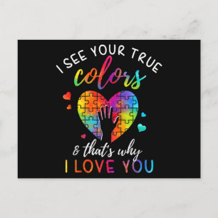 I See Your True Colours, Puzzle World Autism Aware Postcard