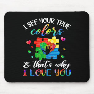 I See Your True Colours Puzzle World Autism Awaren Mouse Mat