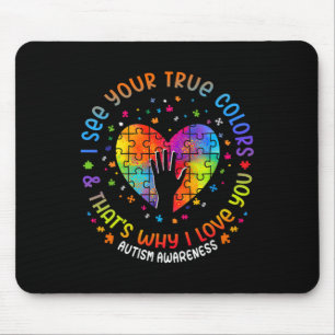I See Your True Colours Puzzle World Autism Awaren Mouse Mat