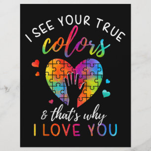 I See Your True Colours, Puzzle World Autism Custom Letterhead
