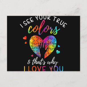 I See Your True Colours, Puzzle World Autism Holiday Postcard
