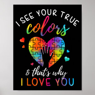 I See Your True Colours, Puzzle World Autism Poster