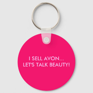 I SELL AVON... LET'S TALK BEAUTY! KEY RING
