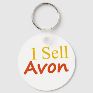 I-Sell-Avon-White Background Key Ring