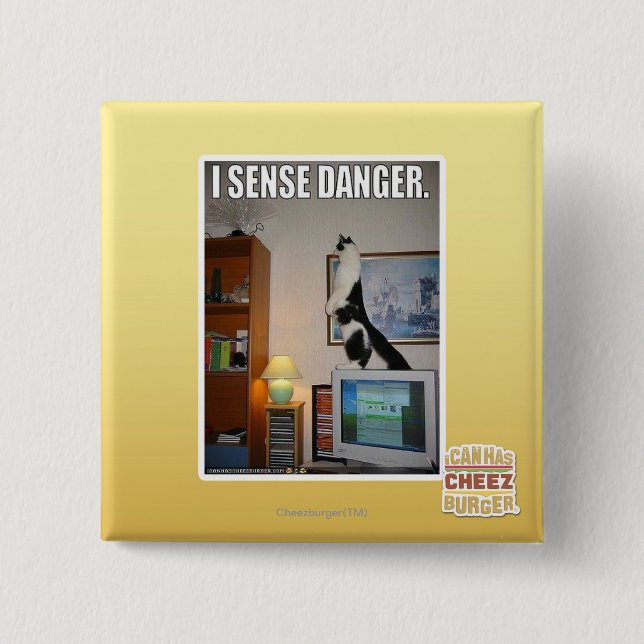 I sense danger 15 cm square badge (Front)