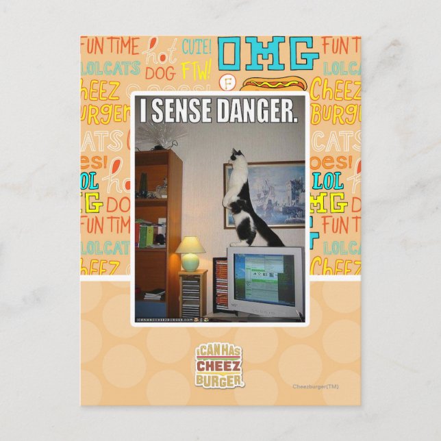 I sense danger postcard (Front)