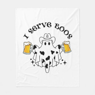 I serve Boos! Bartender spooky Fleece Blanket