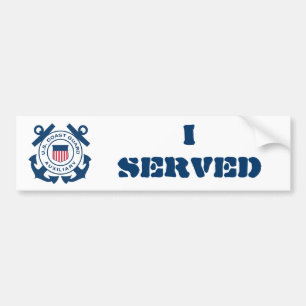 I SERVED- Coast Guard Auxiliary Bumper Sticker