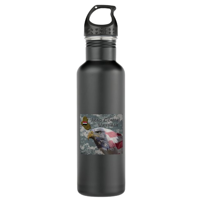 I Served - Irag Combat Veteran 710 Ml Water Bottle (Front)