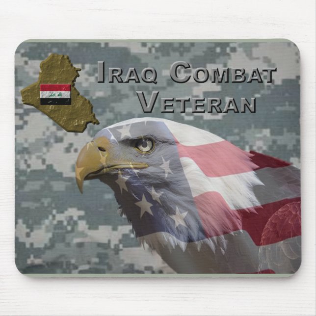 I Served - Irag Combat Veteran Mouse Mat (Front)