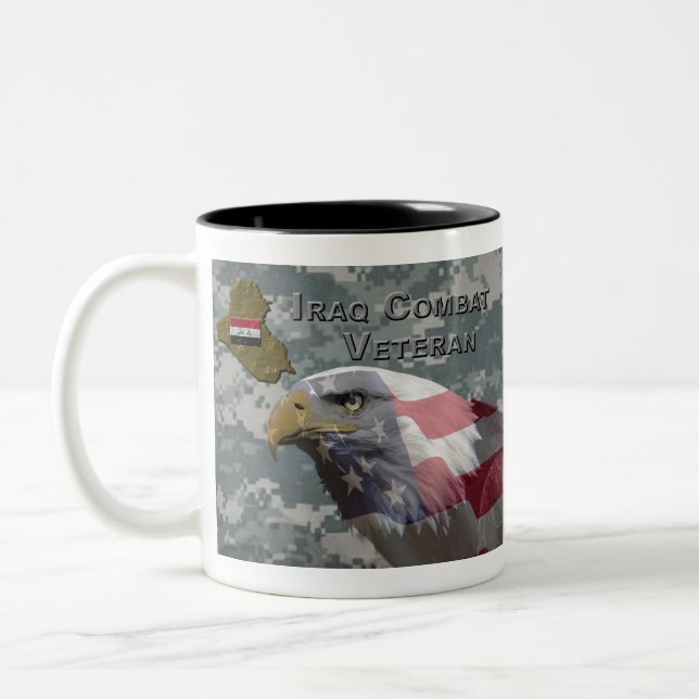 I Served - Irag Combat Veteran Two-Tone Coffee Mug (Left)