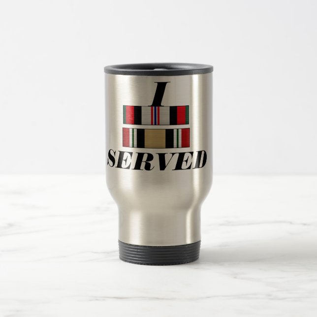 I SERVED IRAQ AND AFGHANISTAN TRAVEL MUG (Center)