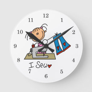 I Sew Round Clock