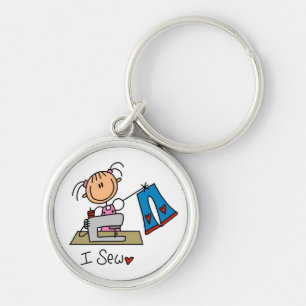 I Sew T-shirts and Gifts Key Ring