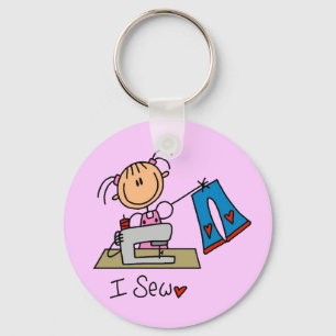 I Sew T-shirts and Gifts Key Ring