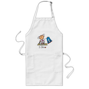 I Sew T-shirts and Gifts Long Apron