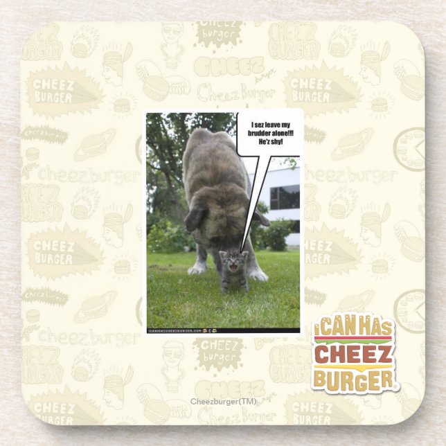 I sez leave my brudder alone coaster (Front)