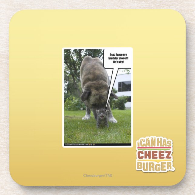 I sez leave my brudder alone coaster (Front)