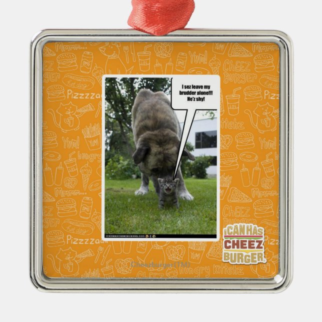 I sez leave my brudder alone metal tree decoration (Front)