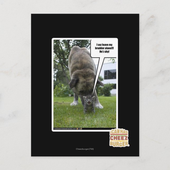 I sez leave my brudder alone postcard (Front)