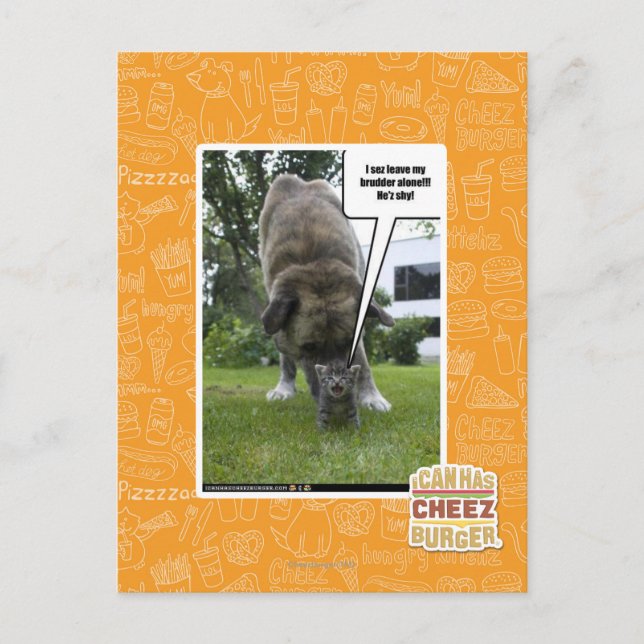 I sez leave my brudder alone postcard (Front)
