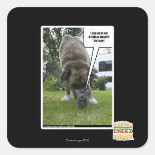 I sez leave my brudder alone square sticker