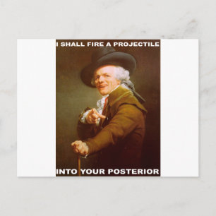 I Shall Fire A Projectile Postcard