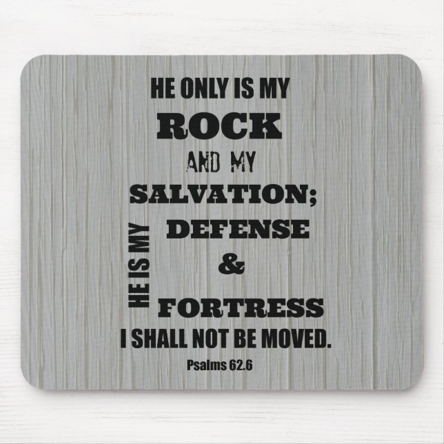 I shall not be Moved Bible Verse Mouse Mat (Front)