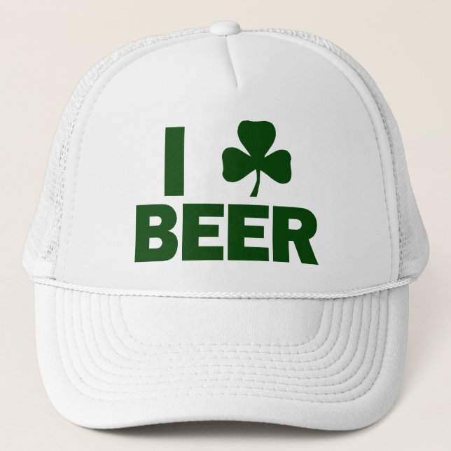 I Shamrock Beer Trucker Hat (Front)