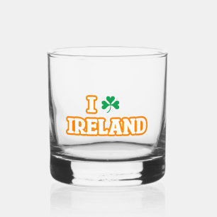"I [SHAMROCK] IRELAND" Rocks Glass