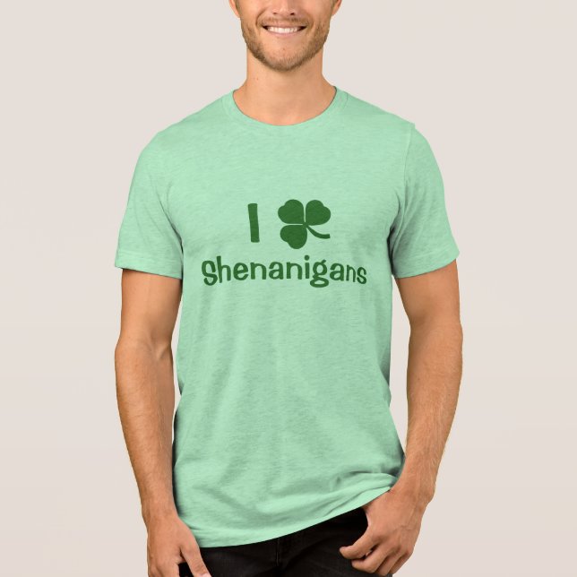 I Shamrock Love Shenanigans Tri-Blend Shirt (Front)