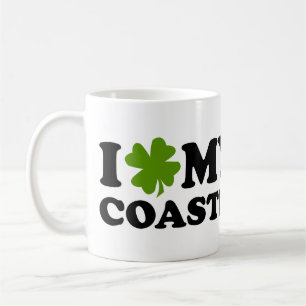 I (shamrock) My Coastie Coffee Mug