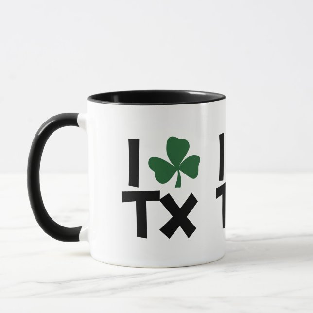 I <Shamrock> Texas St Patrick's Day Mug (Left)