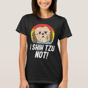 I Shih Tzu Not Sunset Retro Animal Pet Dog Owner T-Shirt