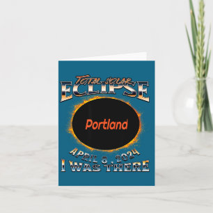 I Shirt Solar Eclipse Portland Indiana There Card