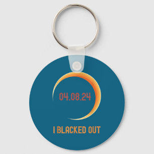 I Shirt Total Solar Eclipse Blacked Out Key Ring
