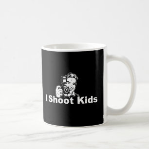 I Shoot Kids Black Coffee Mug