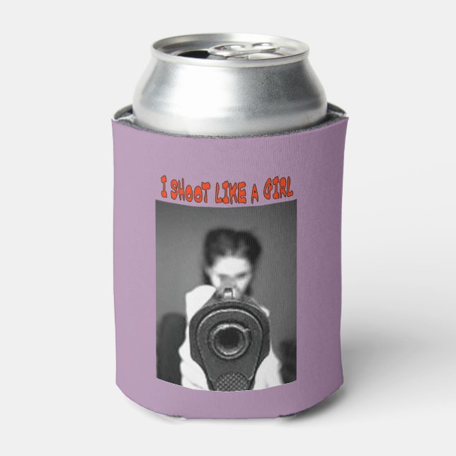 I SHOOT LIKE A GIRL CAN COOLER (Can Front)