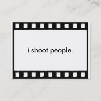 i shoot people business card