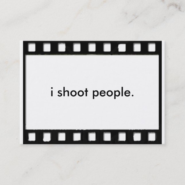 i shoot people business card (Front)