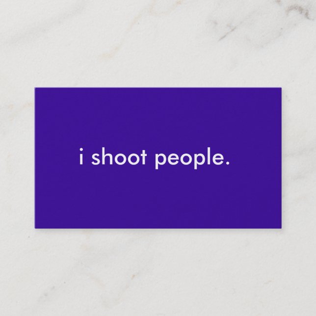 i shoot people. business card (Front)