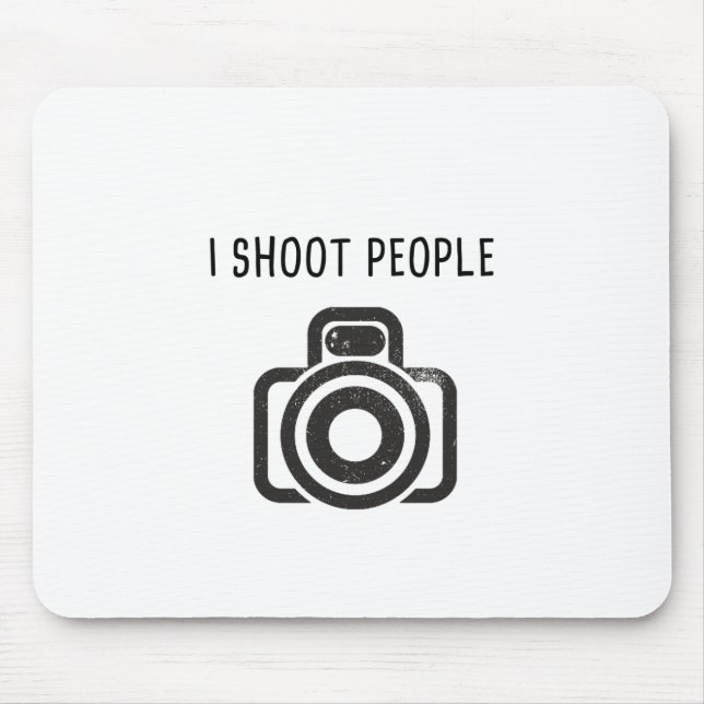 I shoot people - camera mouse mat (Front)