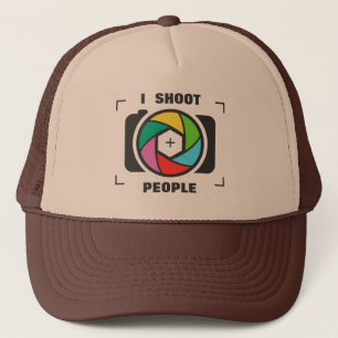 I Shoot People - Colourful Camera Shutter Fun Trucker Hat