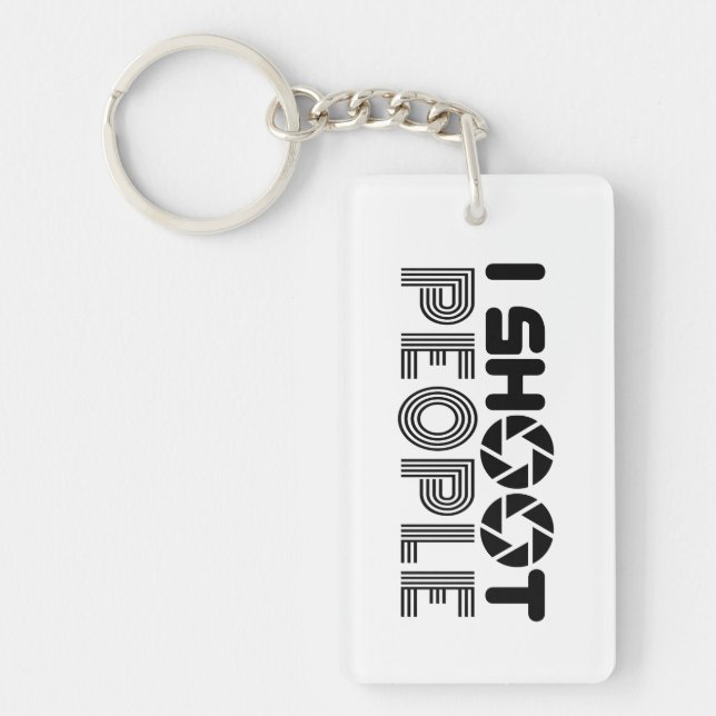 I shoot people funny photographer lover quote key ring (Front)