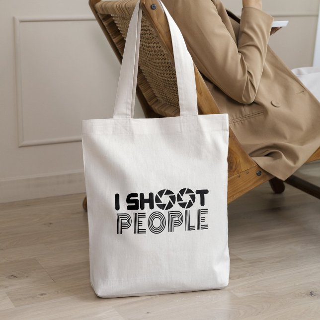 I shoot people funny photographer lover quote tote bag (Creator Uploaded)