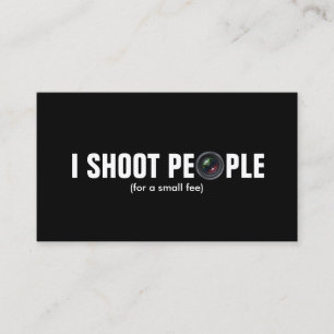 I shoot people - Metallic Paper (photography) Business Card